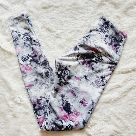 lululemon athletica Pants - Lululemon High Waisted Rose Print Leggings